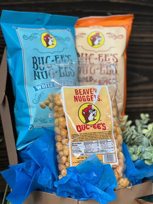 Buc-ee's Gift Box, Buc-ee's Snack Box, Buc-ee's Beaver Nuggets, Beaver Nuggets