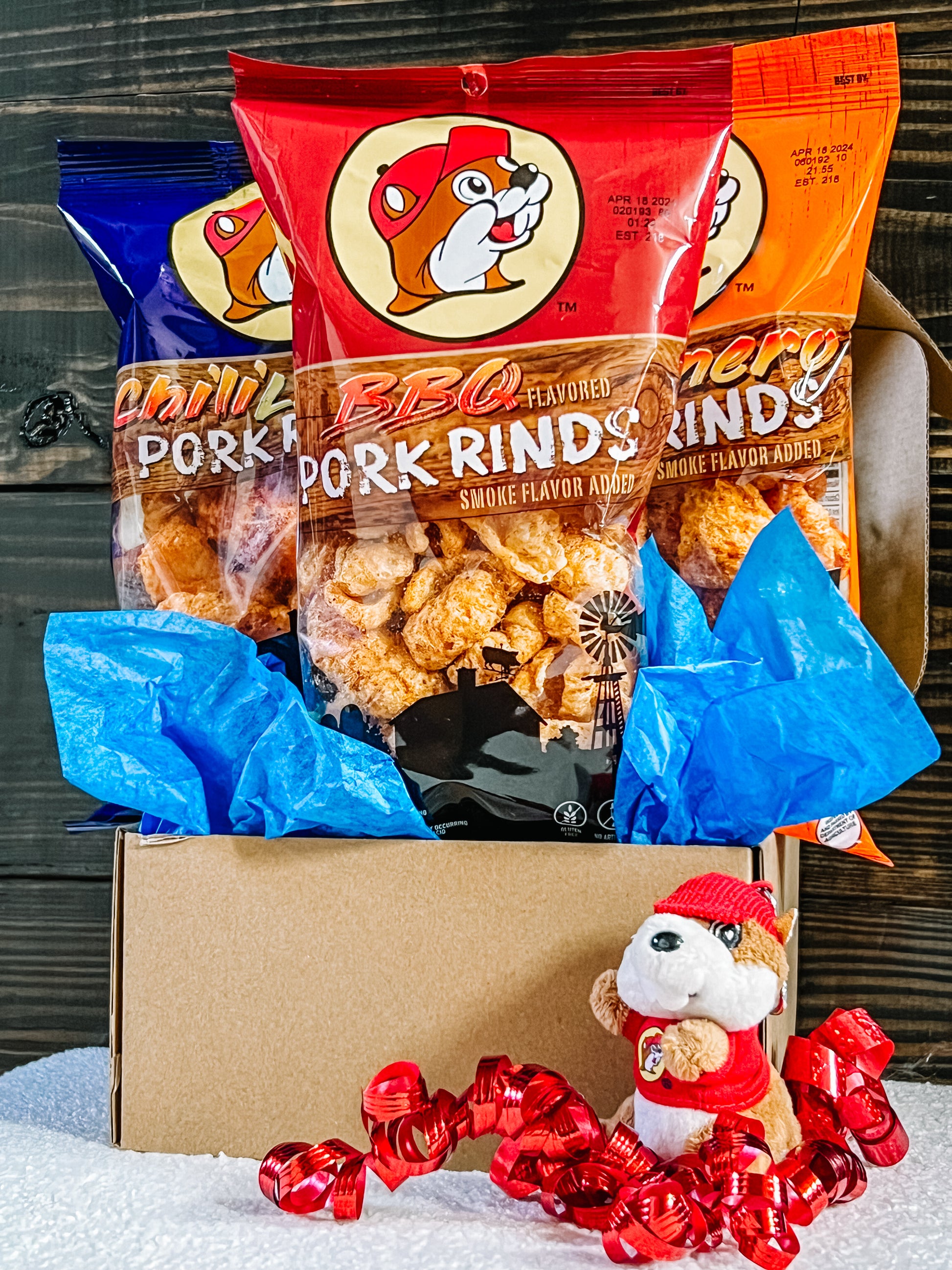 Buc-ee's Pork Rinds, Pork Rind Low Carb, Buc-ee's Snack Box, Buc-ee's Gift Box, Buc-ee's Gift Baskets