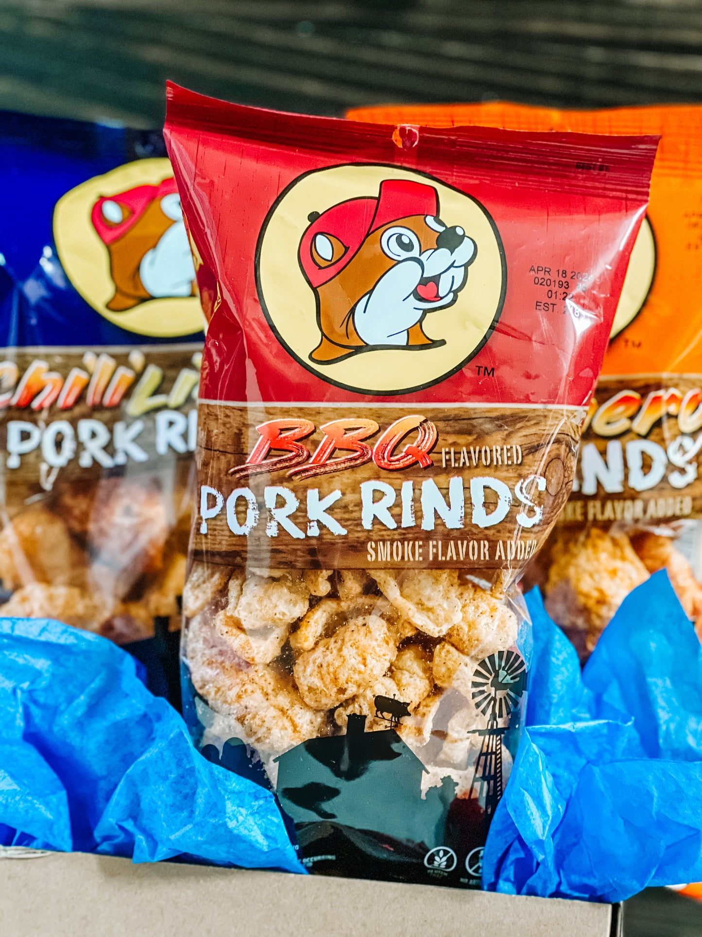 Buc-ee's Pork Rind Snack Box; GIft Box; Gift Basket