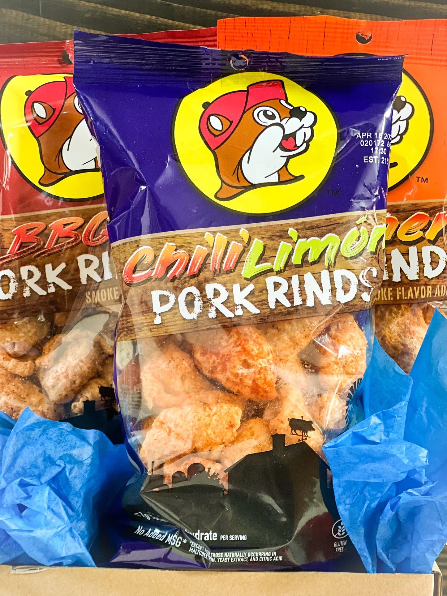 Buc-ee's Pork Rind Snack Box; GIft Box; Gift Basket