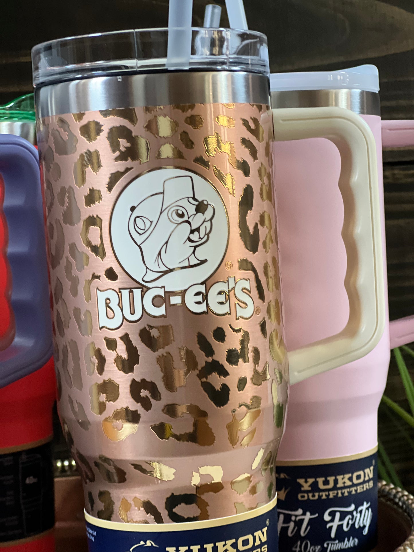 Buc-ee's Tumblers, Bucee's Tumblers, Gold Leopard, Rose Gold