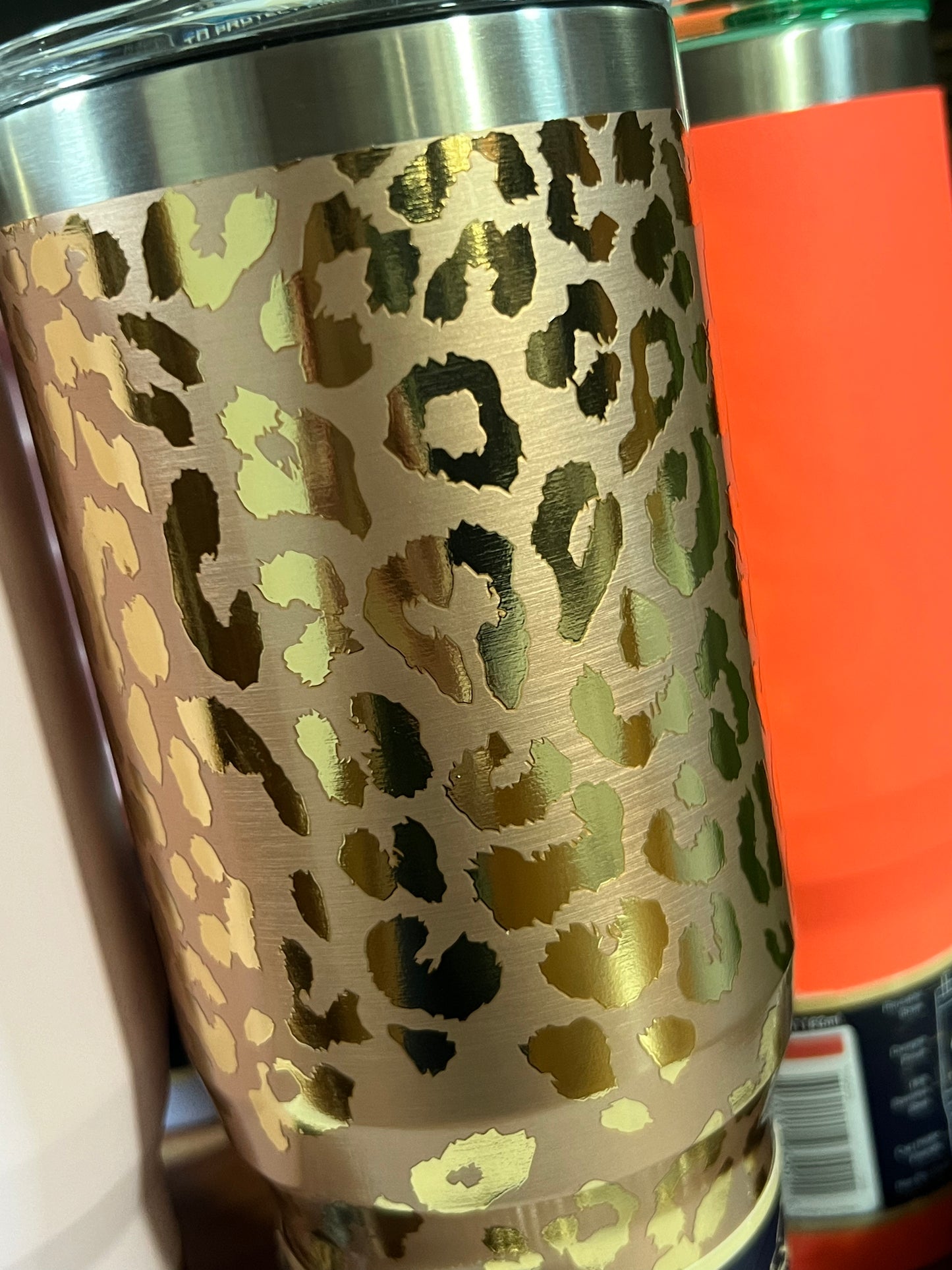 Buc-ee's Tumbler; Fit Forty Rose Gold Leopard, Gold Leopard, Pink, Lavender