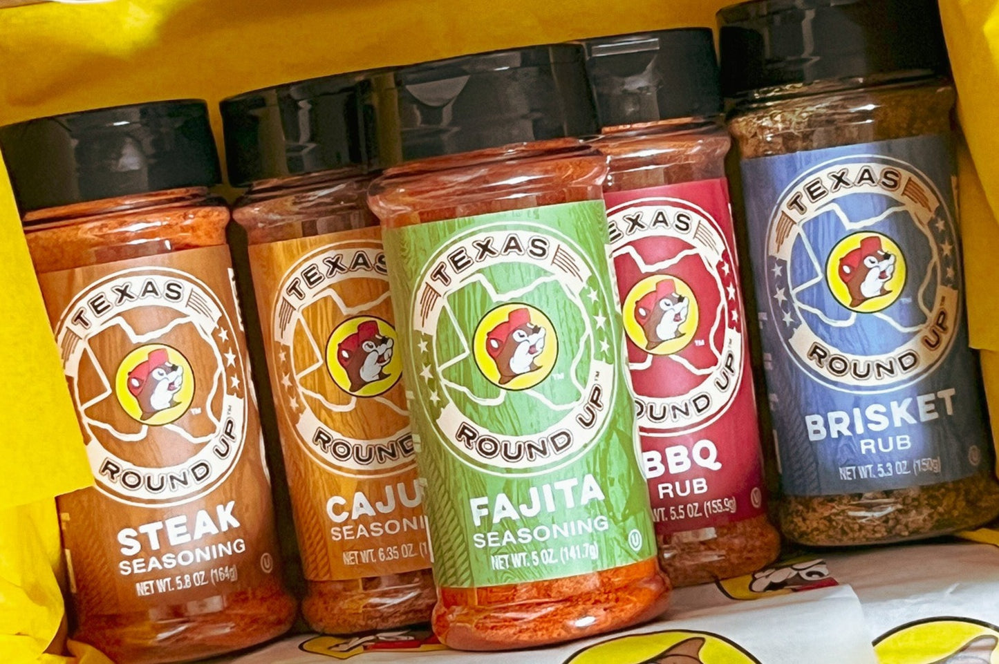 Buc-ee's Seasoning Gift Box: Steak, Fajita, BBQ, Cajun, Brisket, Seasoning Set