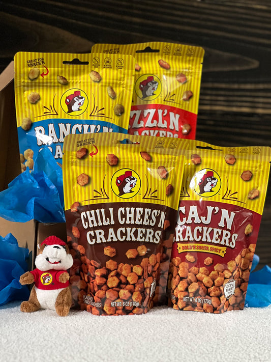 Buc-ee's Gift Box, Buc-ee's Snack Box, Buc-ee's Gift Box, Buc-ee's Gift Bundle, Buc-ee's Seasoned Snack Crackers, Corporate Gifts