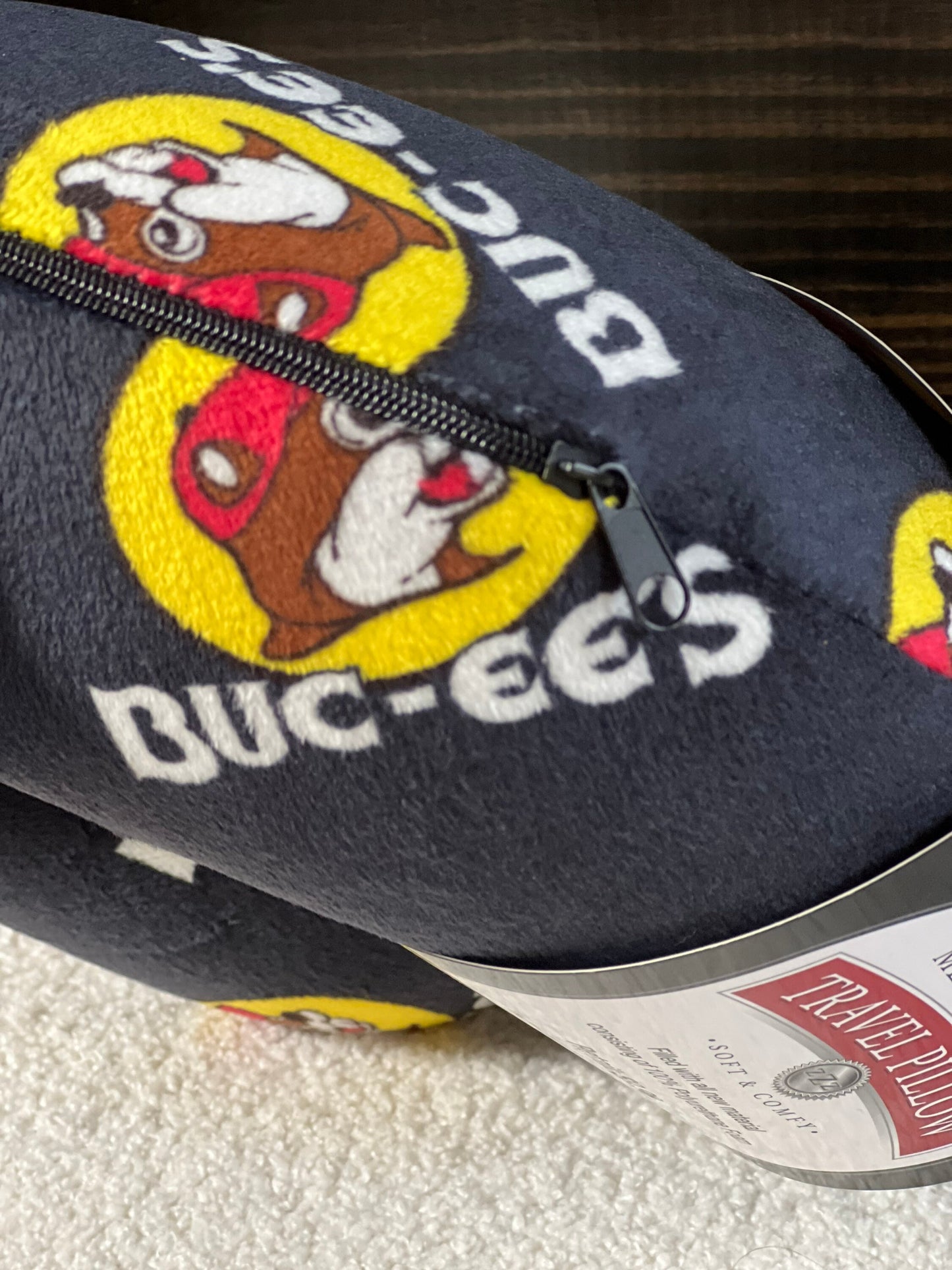 Buc-ee's Travel Pillow Memory Foam Car, Plane, Train